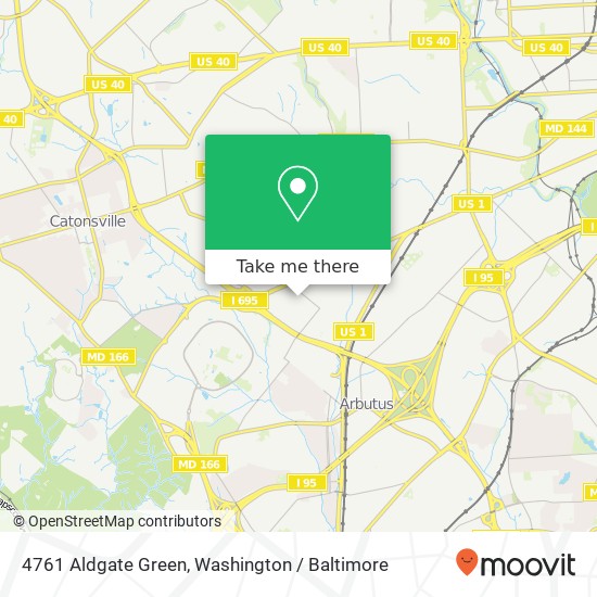 4761 Aldgate Green, 4761 Aldgate Green, Arbutus, MD 21227, USA map