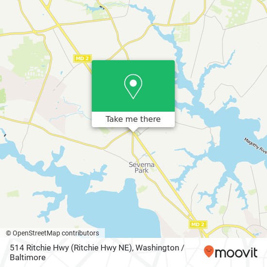 Mapa de 514 Ritchie Hwy (Ritchie Hwy NE), Severna Park, MD 21146