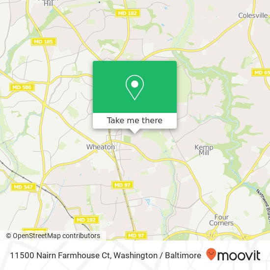 Mapa de 11500 Nairn Farmhouse Ct, Silver Spring, MD 20902