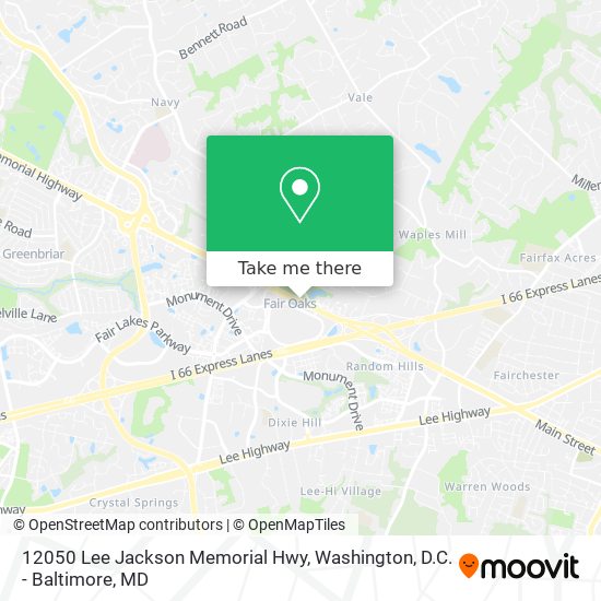 Mapa de 12050 Lee Jackson Memorial Hwy