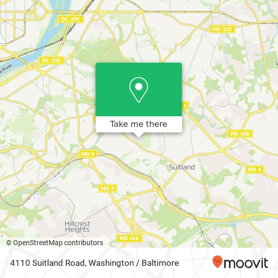 4110 Suitland Road, 4110 Suitland Rd, Suitland, MD 20746, USA map