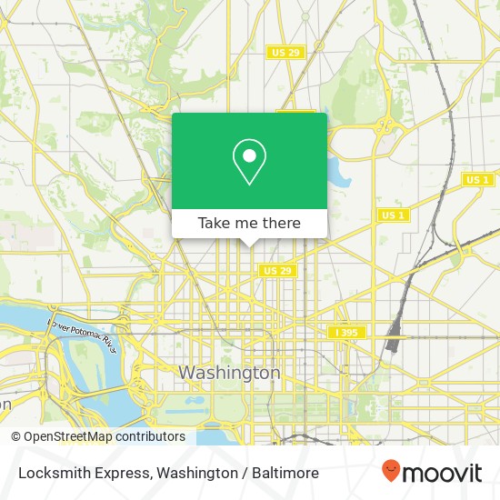 Locksmith Express, 1712 14th St NW map