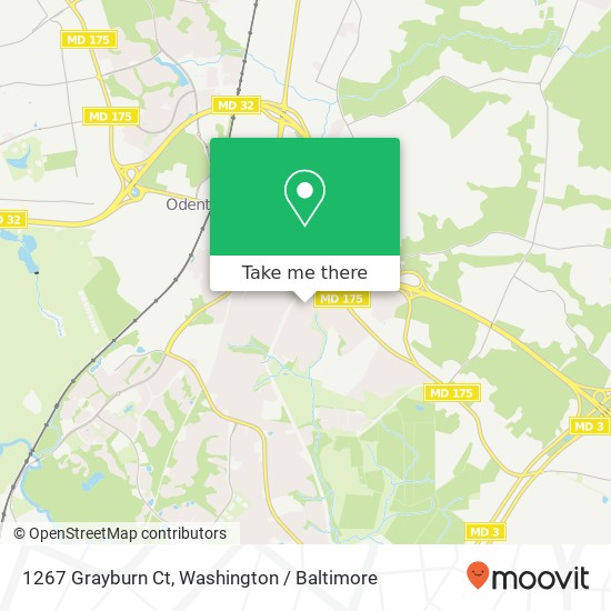 Mapa de 1267 Grayburn Ct, Odenton, MD 21113