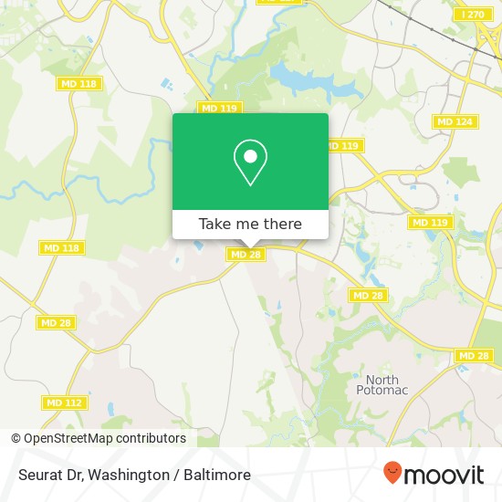 Seurat Dr, Gaithersburg (NORTH POTOMAC), MD 20878 map