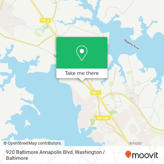 Mapa de 920 Baltimore Annapolis Blvd, Severna Park, MD 21146