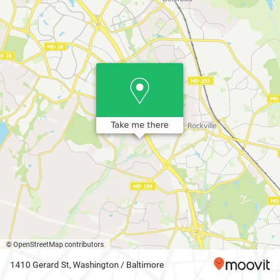 Mapa de 1410 Gerard St, Rockville, MD 20850