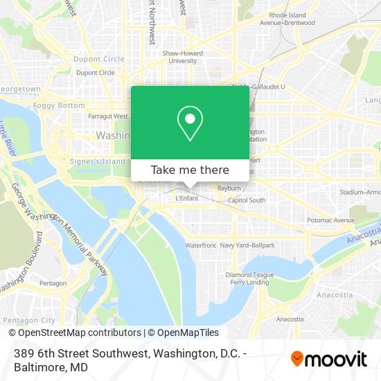 389 6th Street Southwest map