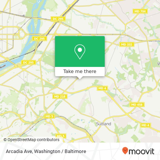 Mapa de Arcadia Ave, Capitol Heights, MD 20743