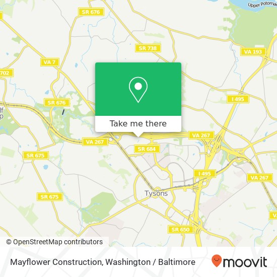Mayflower Construction, 8466 Tyco Rd map