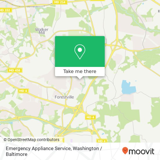 Emergency Appliance Service, 8101 Rydal Rd map