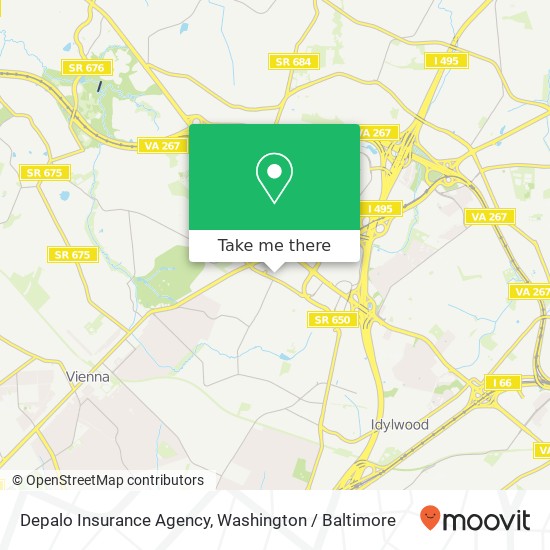 Mapa de Depalo Insurance Agency, 8320 Old Courthouse Rd
