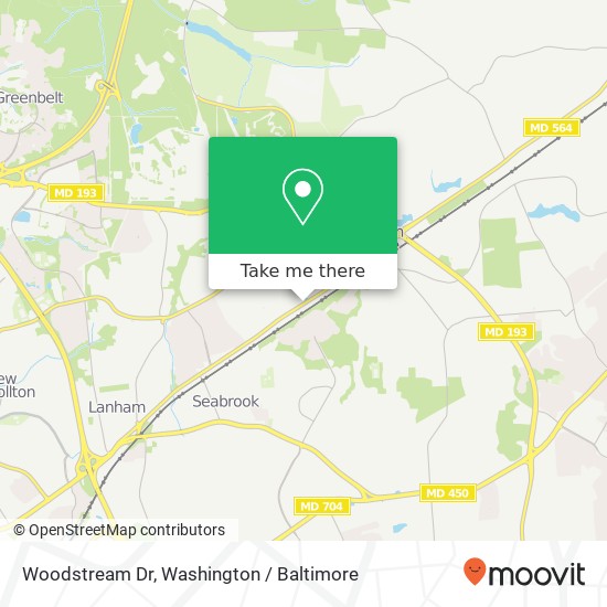 Mapa de Woodstream Dr, Lanham (LANHAM), MD 20706