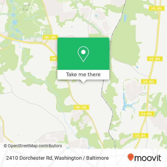 Mapa de 2410 Dorchester Rd, Upper Marlboro, MD 20774