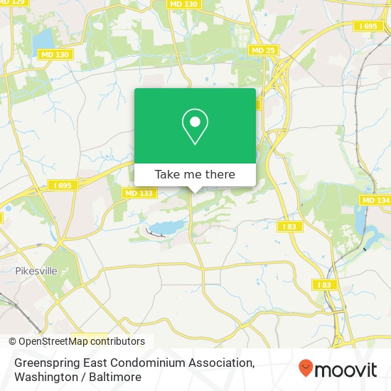 Mapa de Greenspring East Condominium Association, 3111 Katewood Ct