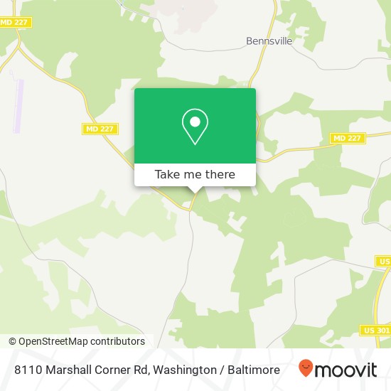 Mapa de 8110 Marshall Corner Rd, Pomfret, MD 20675