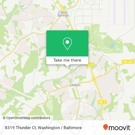 Mapa de 8319 Thunder Ct, Clinton, MD 20735