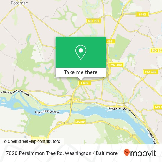 7020 Persimmon Tree Rd, Bethesda, MD 20817 map