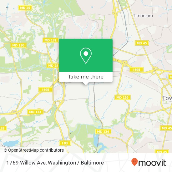 1769 Willow Ave, Towson, MD 21204 map