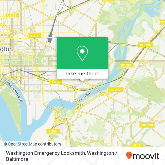 Washington Emergency Locksmith, 1350 Potomac Ave SE map