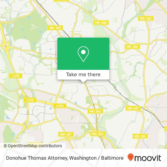 Mapa de Donohue Thomas Attorney, 11140 Rockville Pike