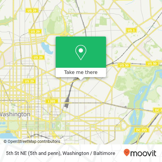 Mapa de 5th St NE (5th and penn), Washington, DC 20002