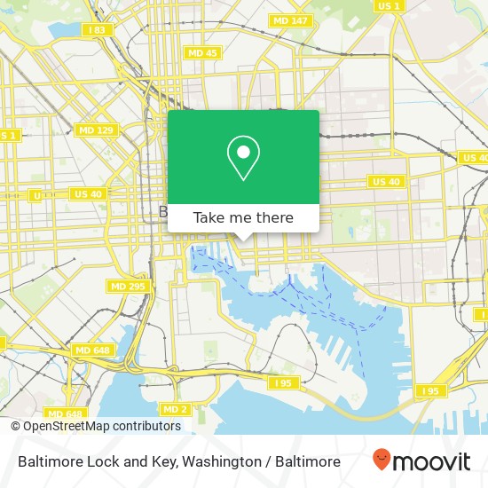 Mapa de Baltimore Lock and Key, 901 Fawn St