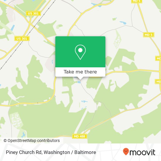 Mapa de Piney Church Rd, Waldorf, MD 20602