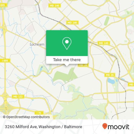 Mapa de 3260 Milford Ave, Gwynn Oak, MD 21207