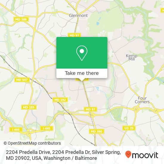 2204 Predella Drive, 2204 Predella Dr, Silver Spring, MD 20902, USA map