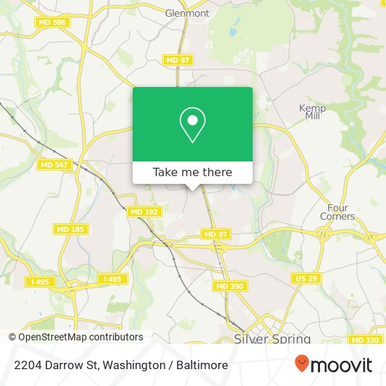 Mapa de 2204 Darrow St, Silver Spring, MD 20902