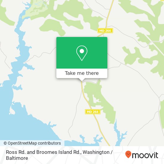 Ross Rd. and Broomes Island Rd. map
