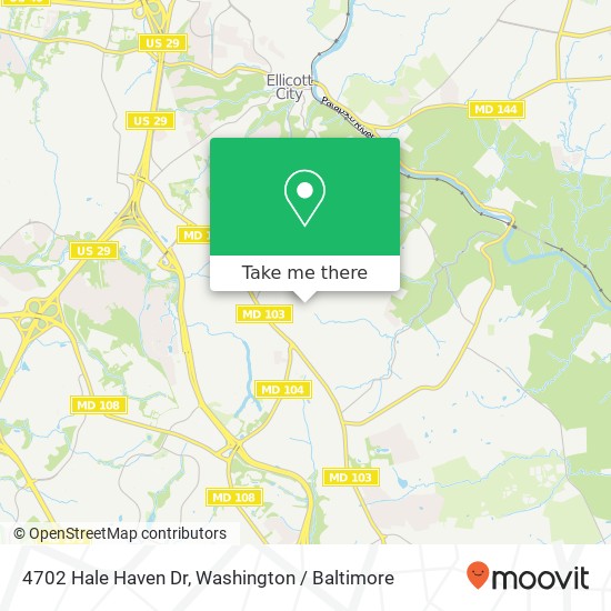 Mapa de 4702 Hale Haven Dr, Ellicott City, MD 21043