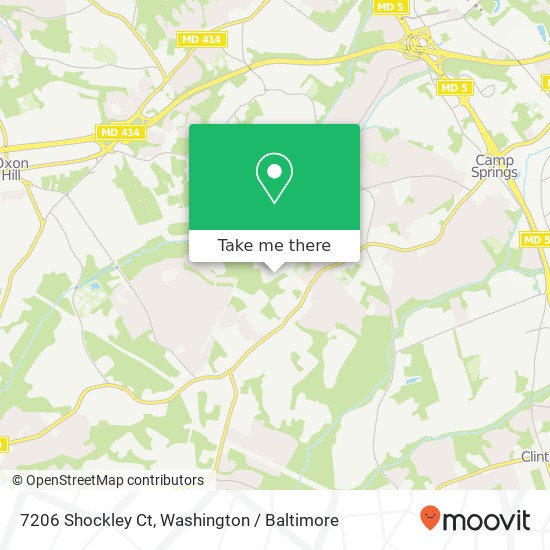 Mapa de 7206 Shockley Ct, Fort Washington, MD 20744