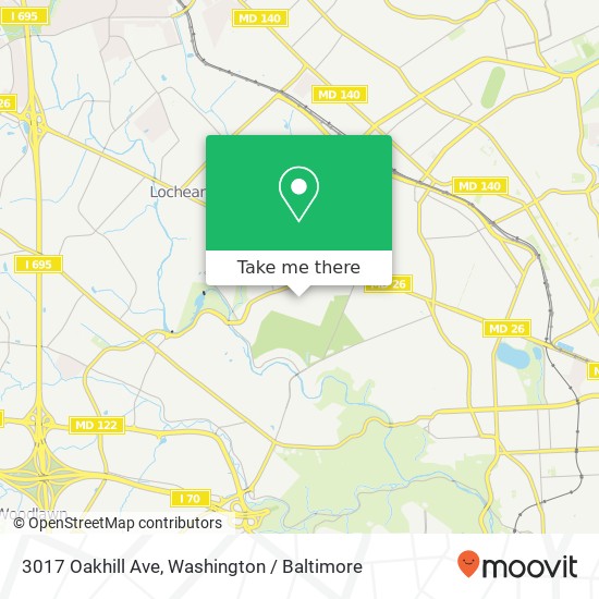 Mapa de 3017 Oakhill Ave, Gwynn Oak, MD 21207