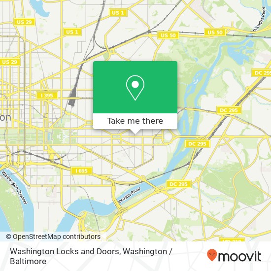 Mapa de Washington Locks and Doors, 1506 E Capitol St NE