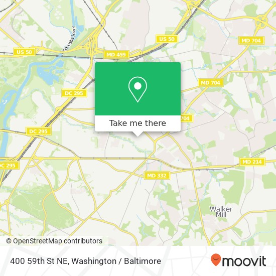 Mapa de 400 59th St NE, Washington, DC 20019