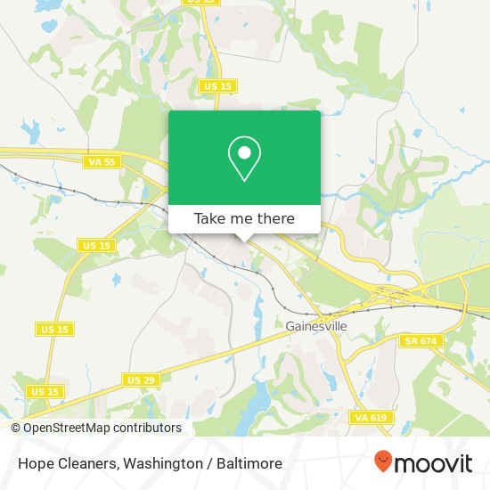 Hope Cleaners, 14660 Gap Way map