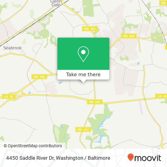 Mapa de 4450 Saddle River Dr, Bowie, MD 20720