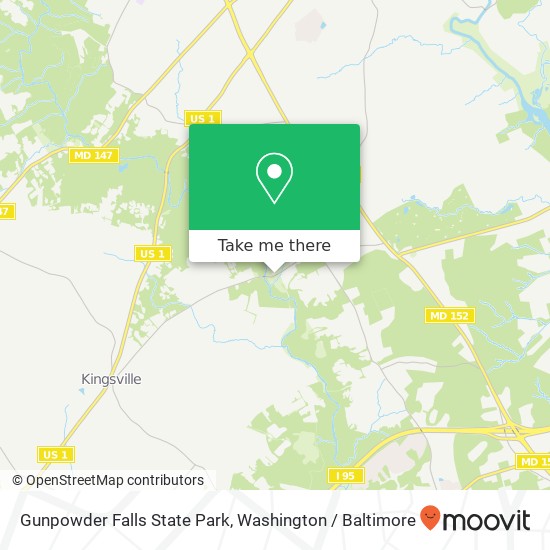 Mapa de Gunpowder Falls State Park, 2813 Jerusalem Rd