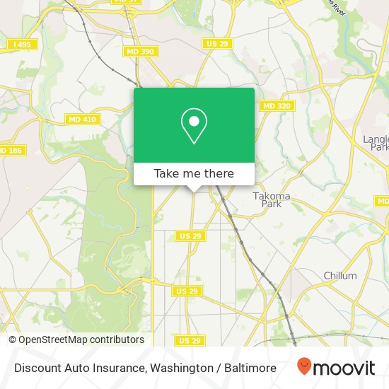 Mapa de Discount Auto Insurance, 7321 Georgia Ave NW