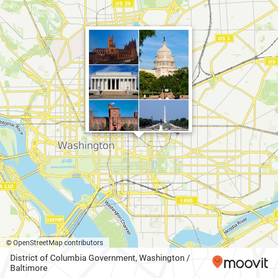 District of Columbia Government, 515 5th St NW map