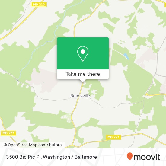 Mapa de 3500 Bic Pic Pl, Waldorf, MD 20603