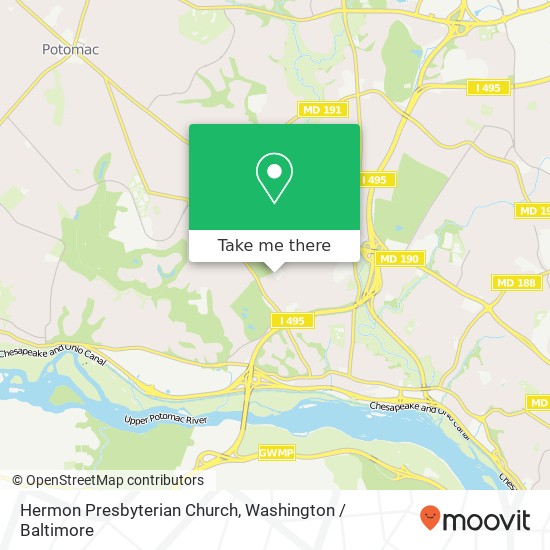 Hermon Presbyterian Church, 7801 Persimmon Tree Ln map