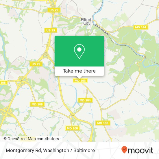 Mapa de Montgomery Rd, Ellicott City, MD 21043