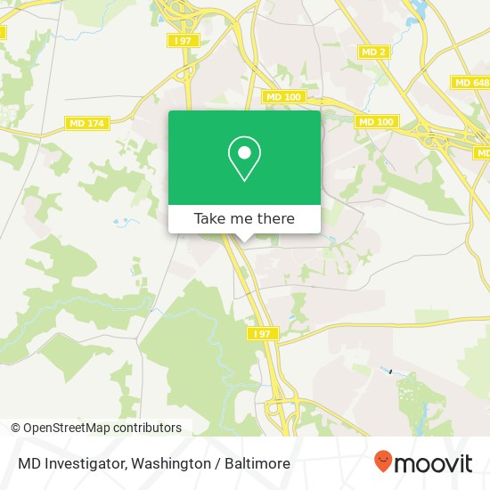 Mapa de MD Investigator, 672 Old Mill Rd