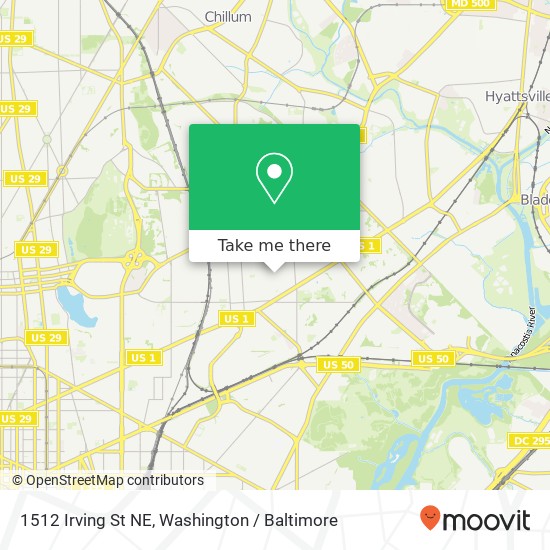 1512 Irving St NE, Washington, DC 20017 map