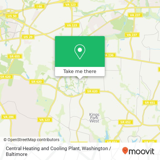 Central Heating and Cooling Plant, Rivanna River Way map