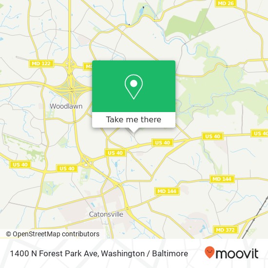 1400 N Forest Park Ave, Gwynn Oak, MD 21207 map