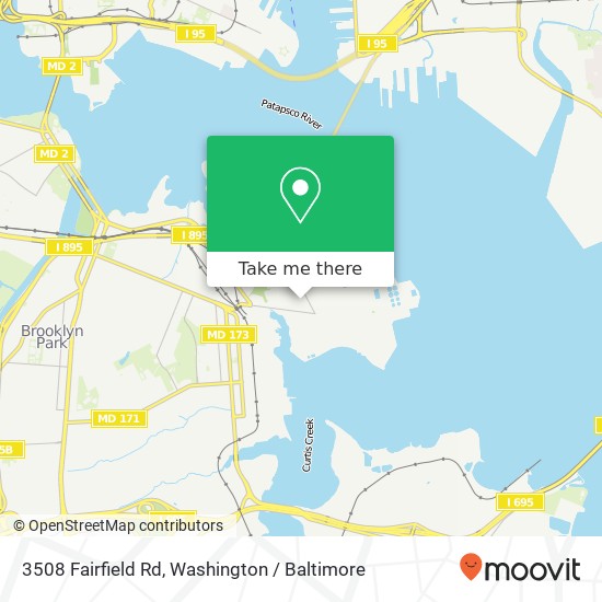 3508 Fairfield Rd, Curtis Bay, MD 21226 map