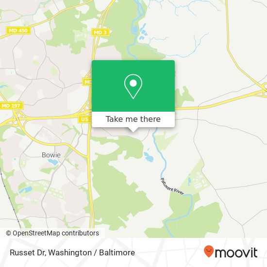 Mapa de Russet Dr, Bowie, MD 20716